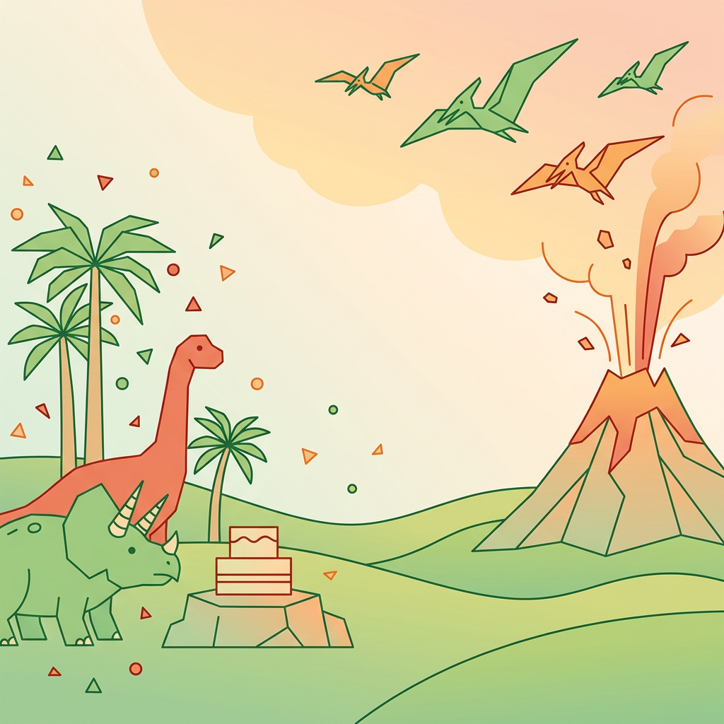 Dinosaur Party Volcano preview