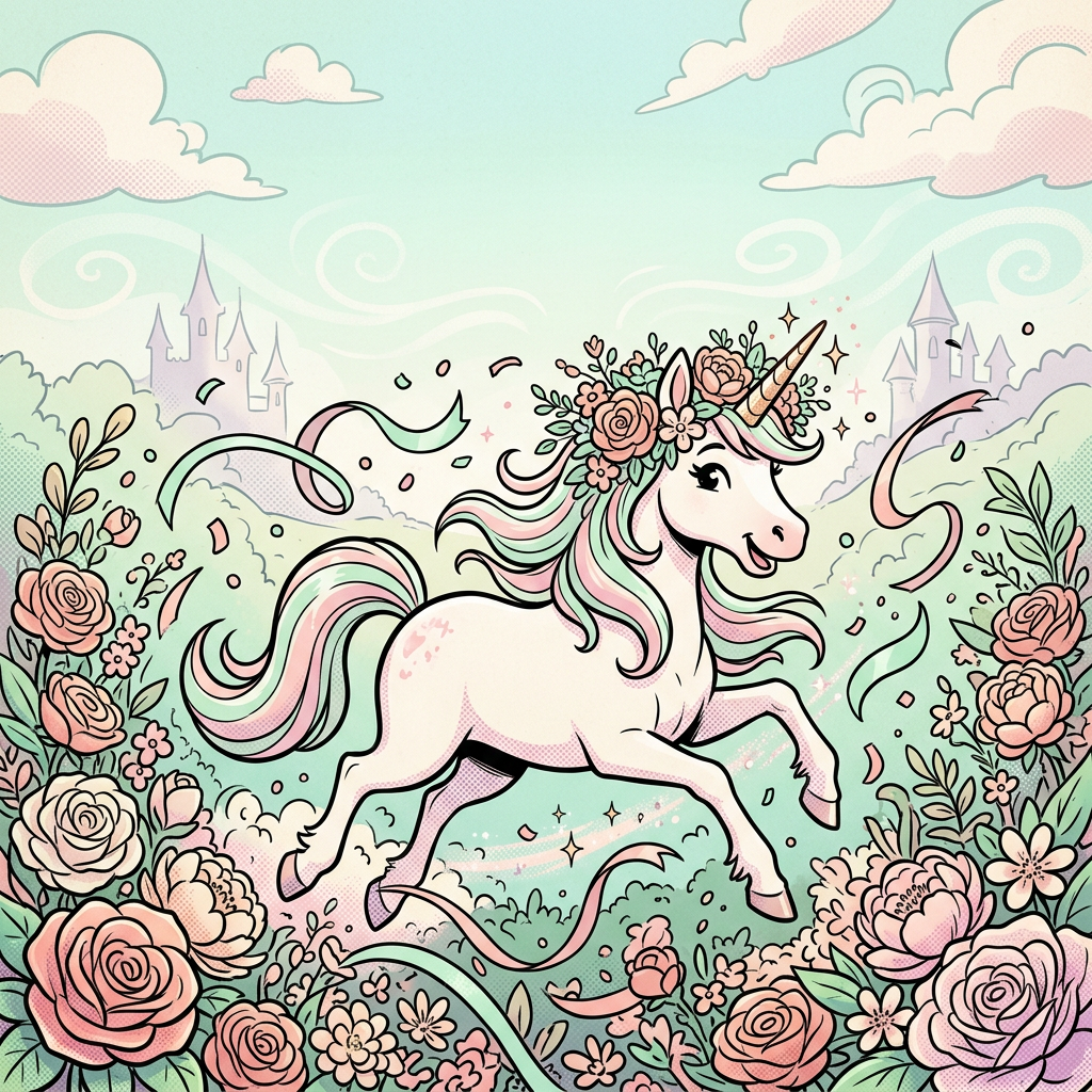 Unicorn Party Floral preview