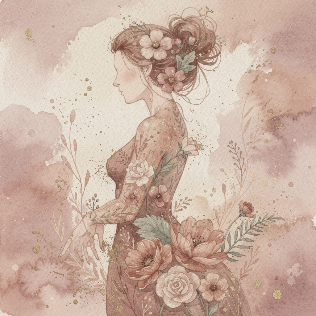 Watercolor Mom Portrait