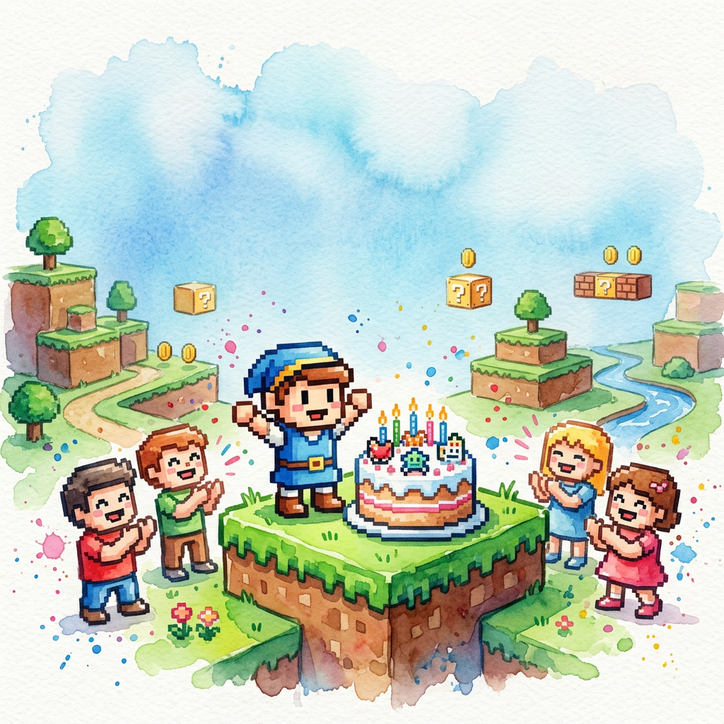 Gaming Party Pixel World preview