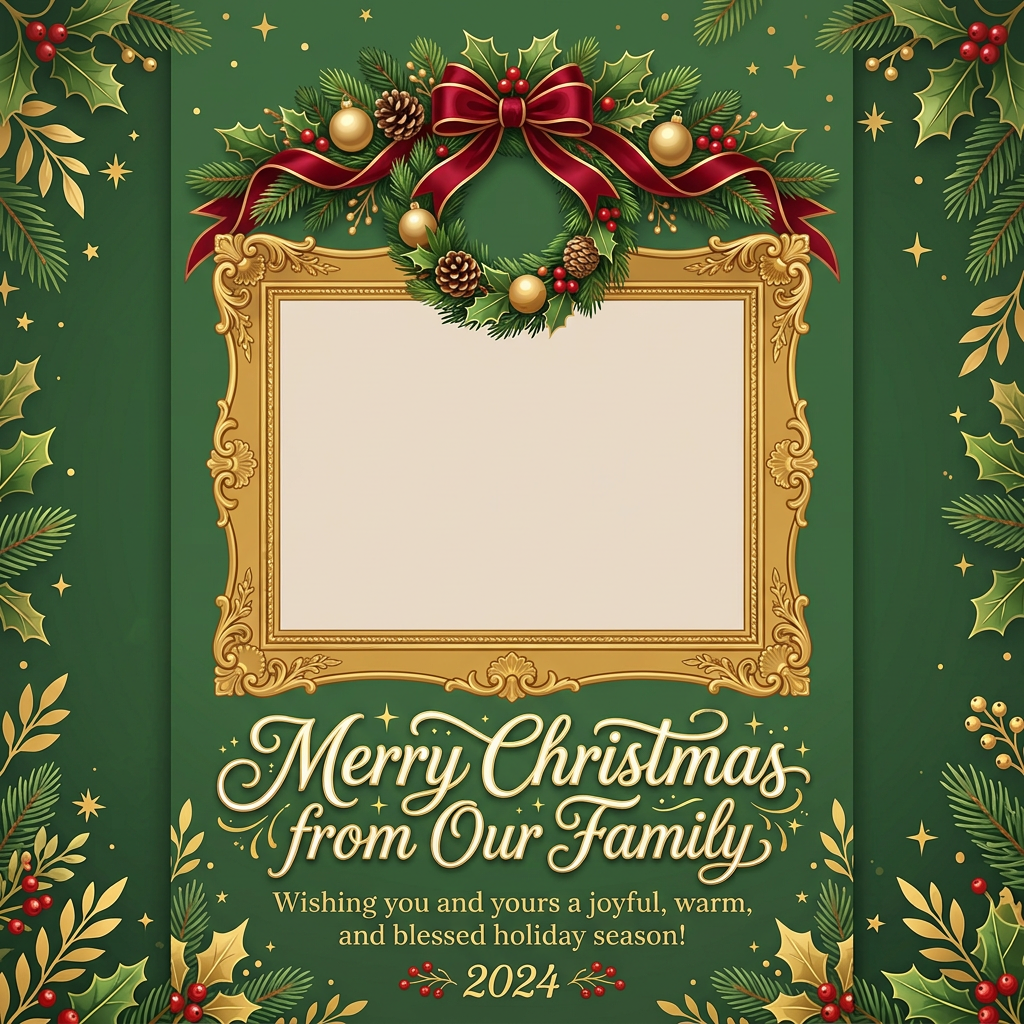 Photo Christmas Family Portrait Frame preview