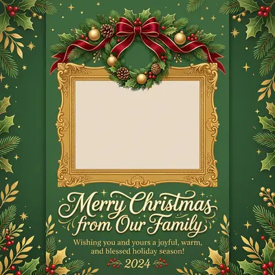 Photo Christmas Family Portrait Frame preview