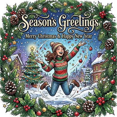 Photo Christmas Wreath Border preview