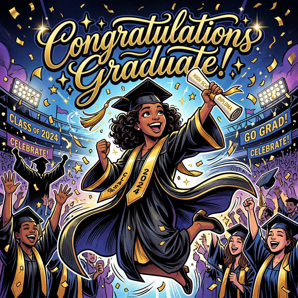 High School Graduation Cap Gold preview