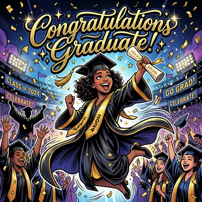 High School Graduation Cap Gold preview