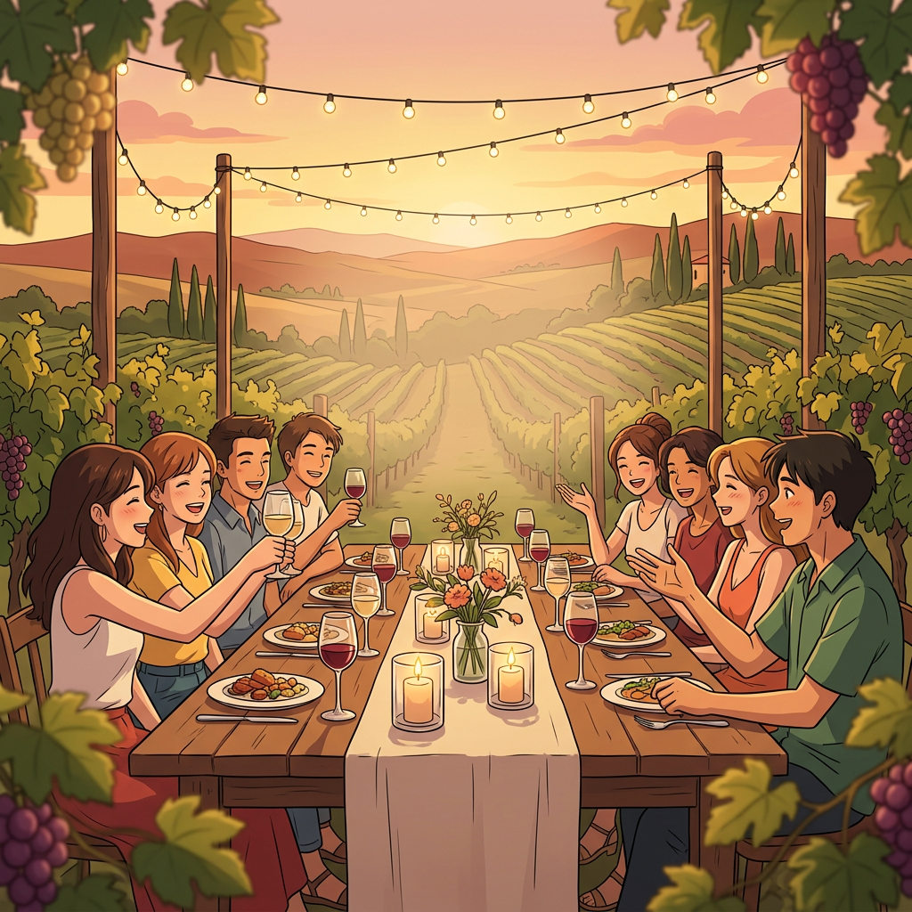 Summer Dinner Party Vineyard