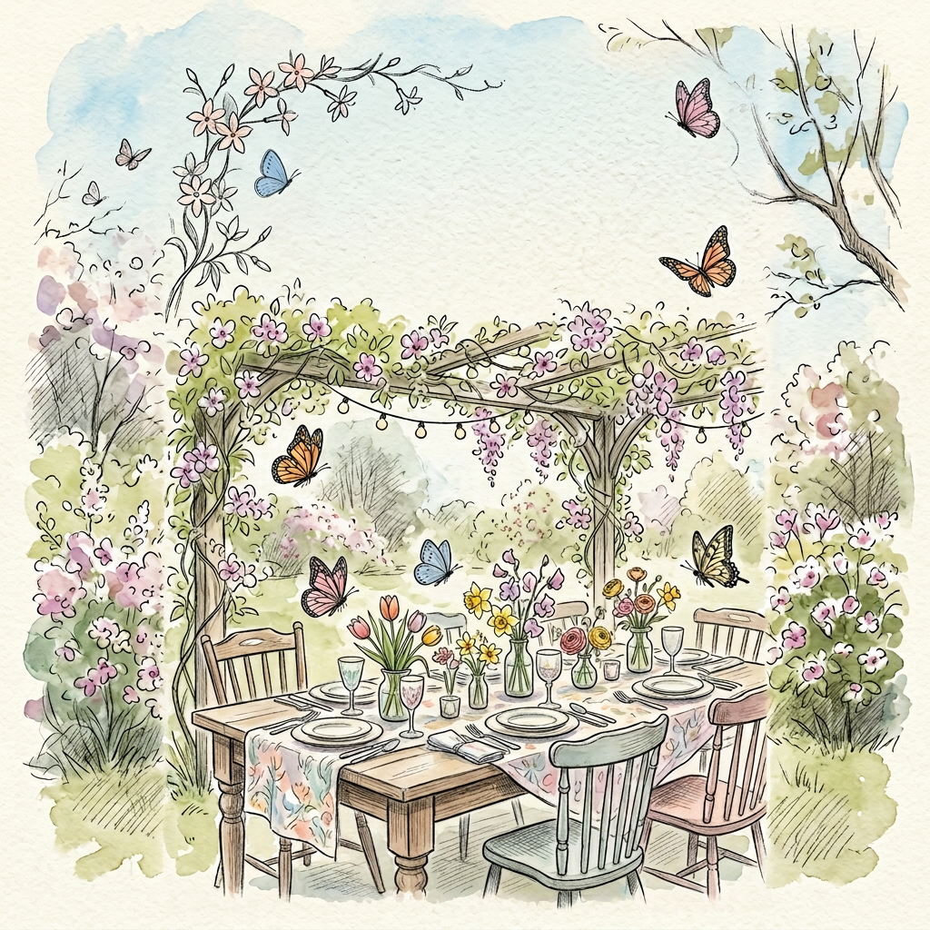 Spring Dinner Party Butterfly preview