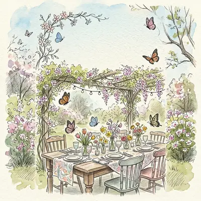 Spring Dinner Party Butterfly preview