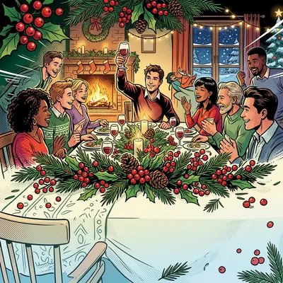 Winter Dinner Party Evergreen preview