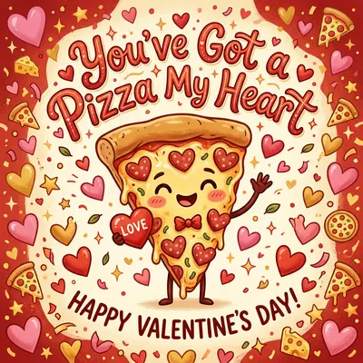 Funny Valentine Pizza My Heart preview