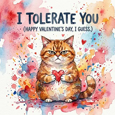 Funny Valentine Cat Love preview