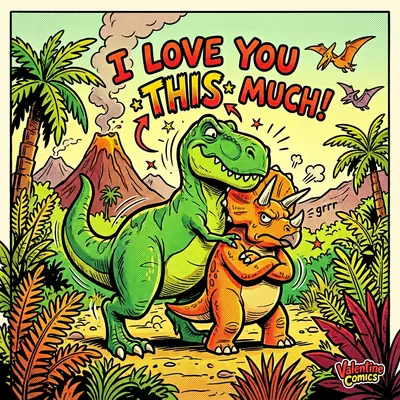 Funny Valentine Dinosaur preview