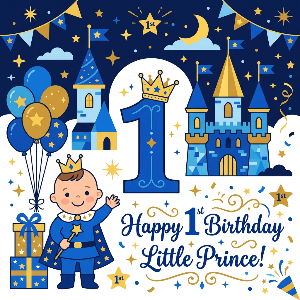 1st Birthday Little Prince preview