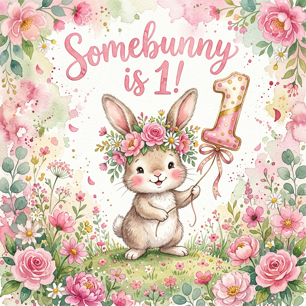 1st Birthday Bunny Girl preview