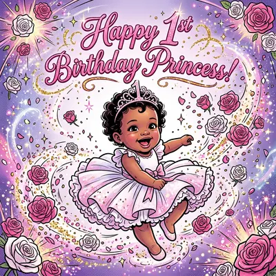 1st Birthday Princess Tiara preview