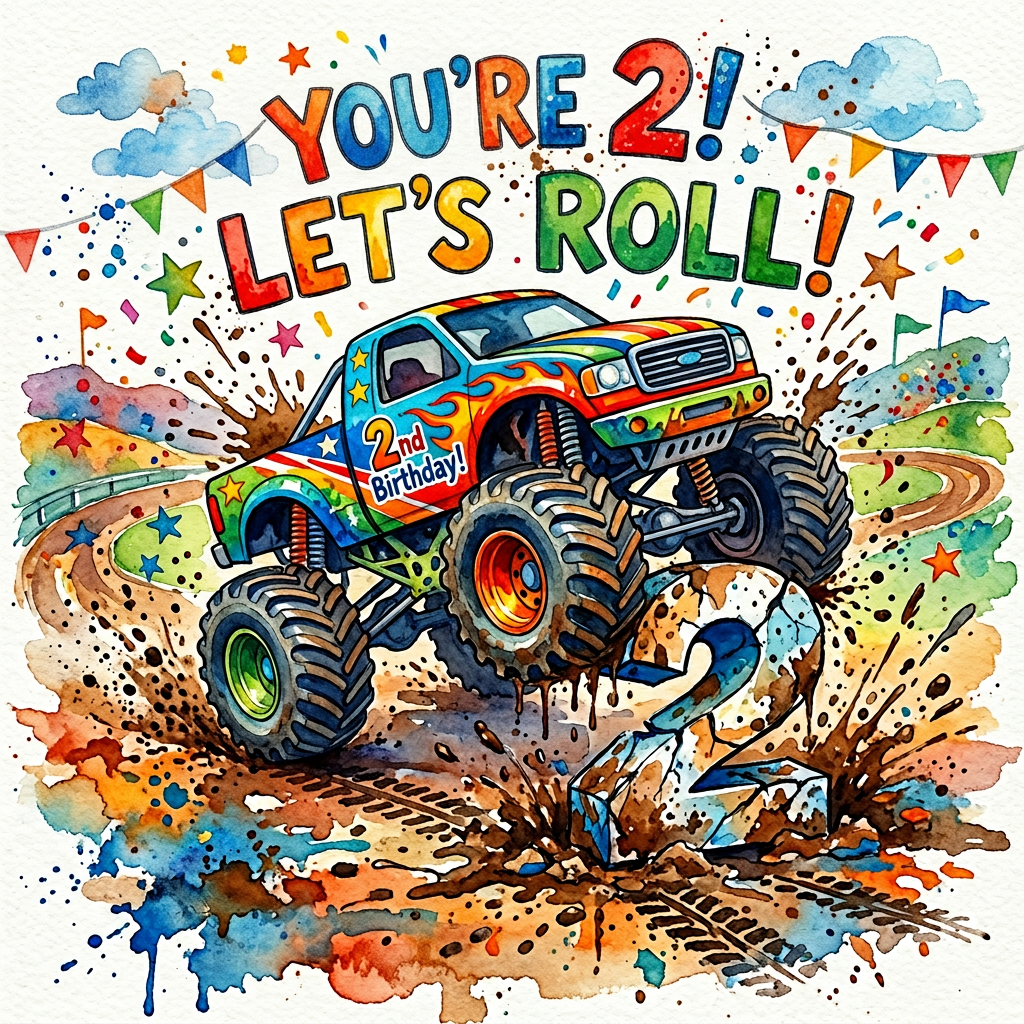 2nd Birthday Monster Trucks preview
