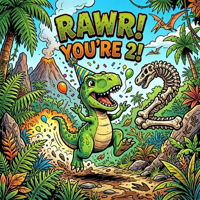 2nd Birthday Dinosaur Roar preview