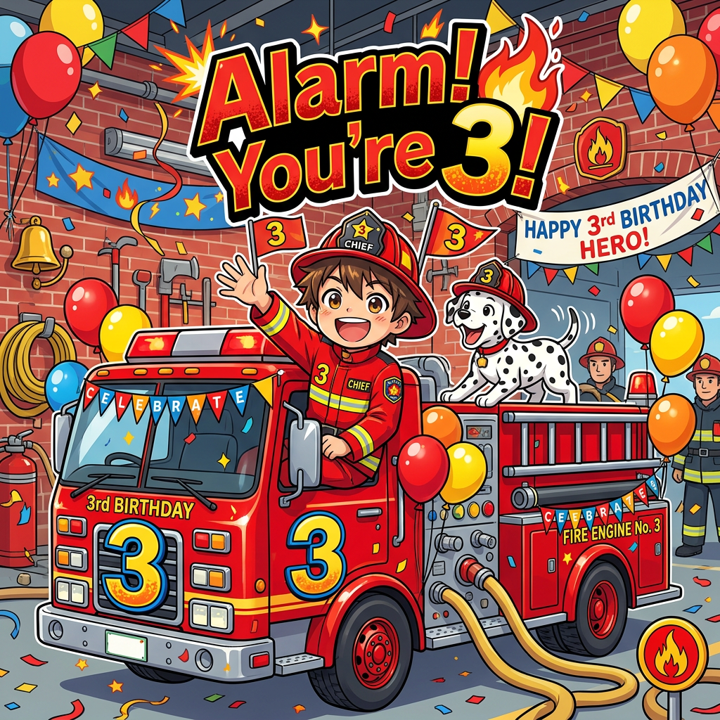 3rd Birthday Fire Truck preview