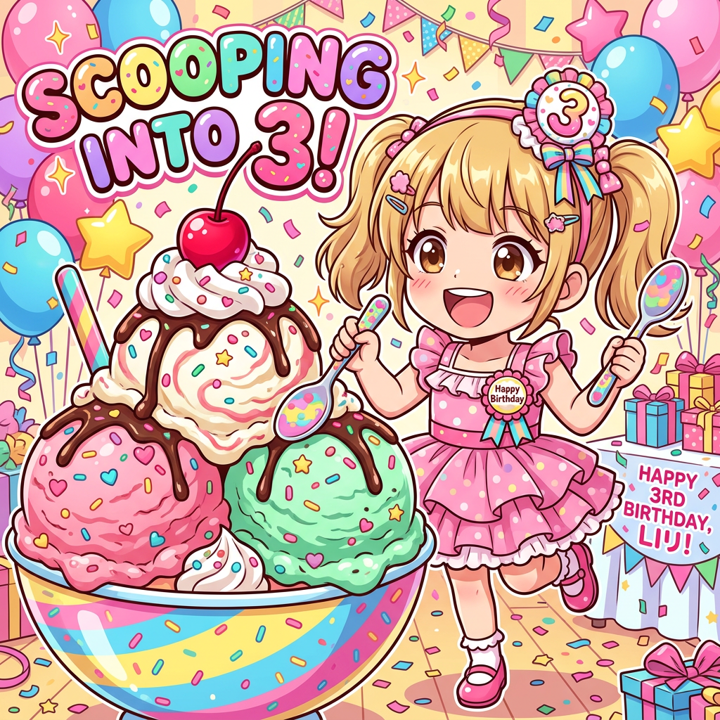 3rd Birthday Ice Cream Party preview