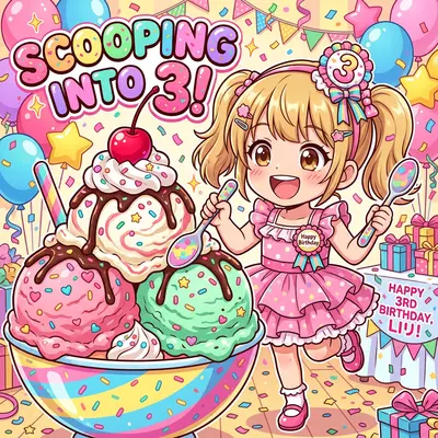3rd Birthday Ice Cream Party preview