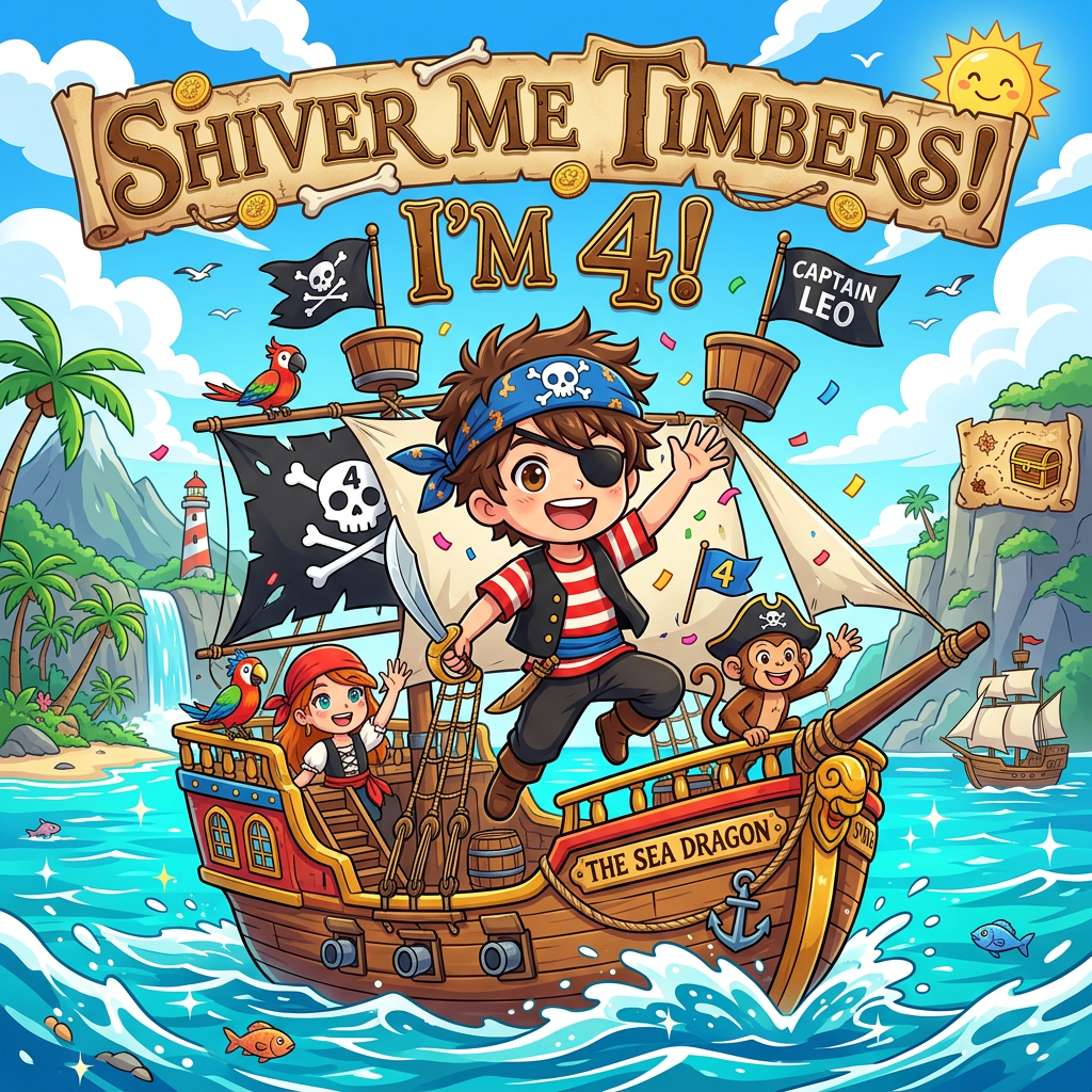 4th Birthday Pirate Ship preview