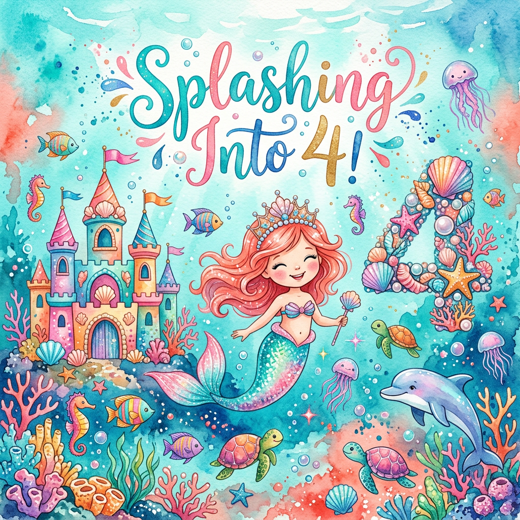 4th Birthday Mermaid Princess preview