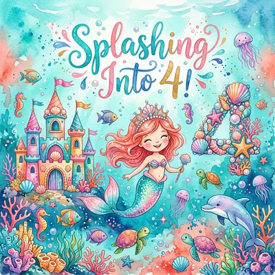 4th Birthday Mermaid Princess preview