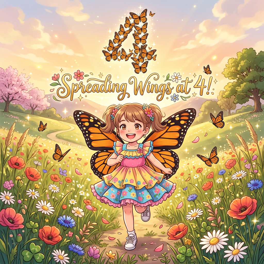 4th Birthday Butterfly Wings preview
