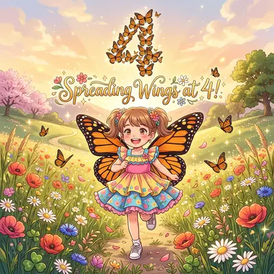 4th Birthday Butterfly Wings preview