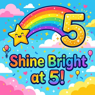 5th Birthday Rainbow Star preview