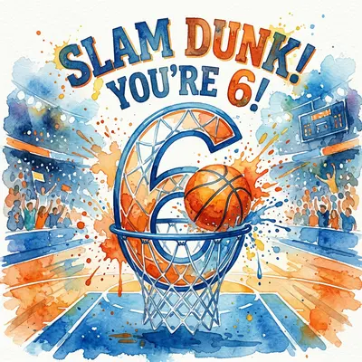 6th Birthday Basketball Boy preview