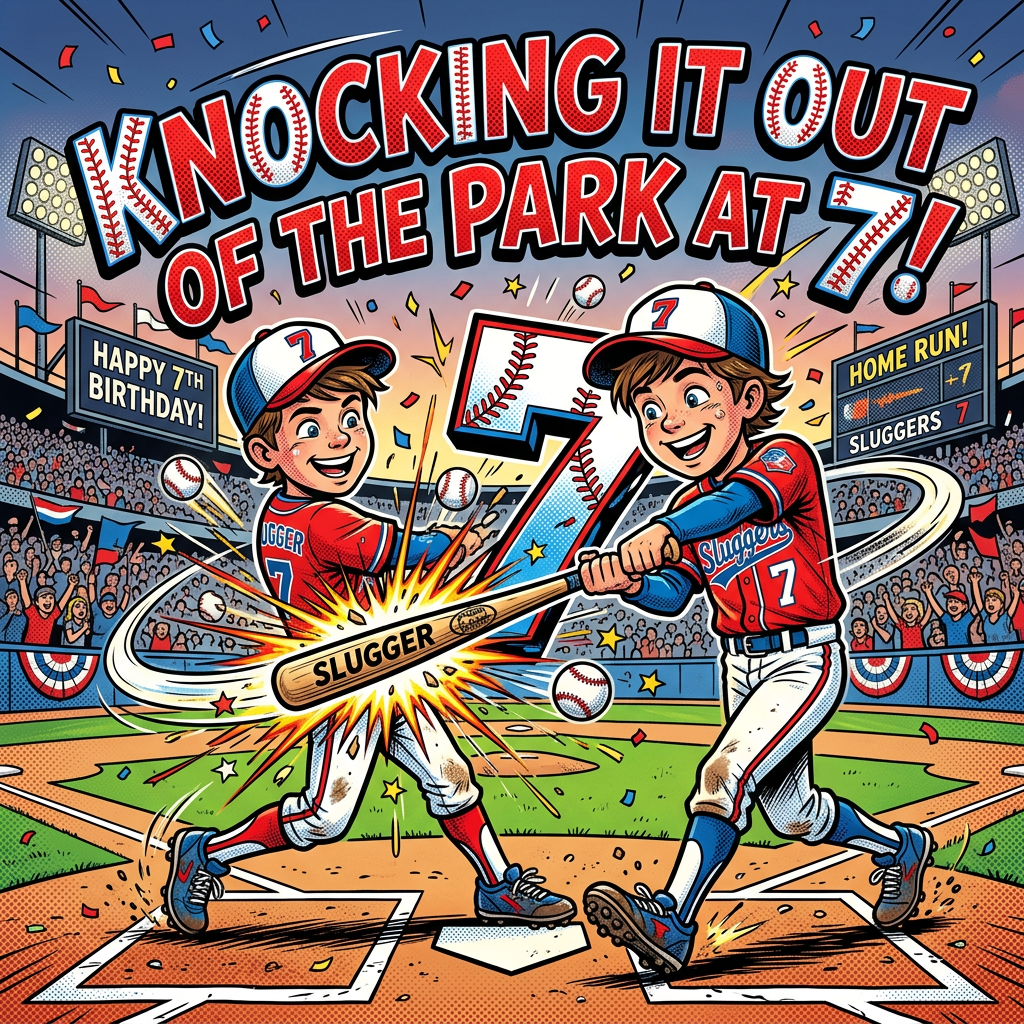 7th Birthday Baseball Star preview