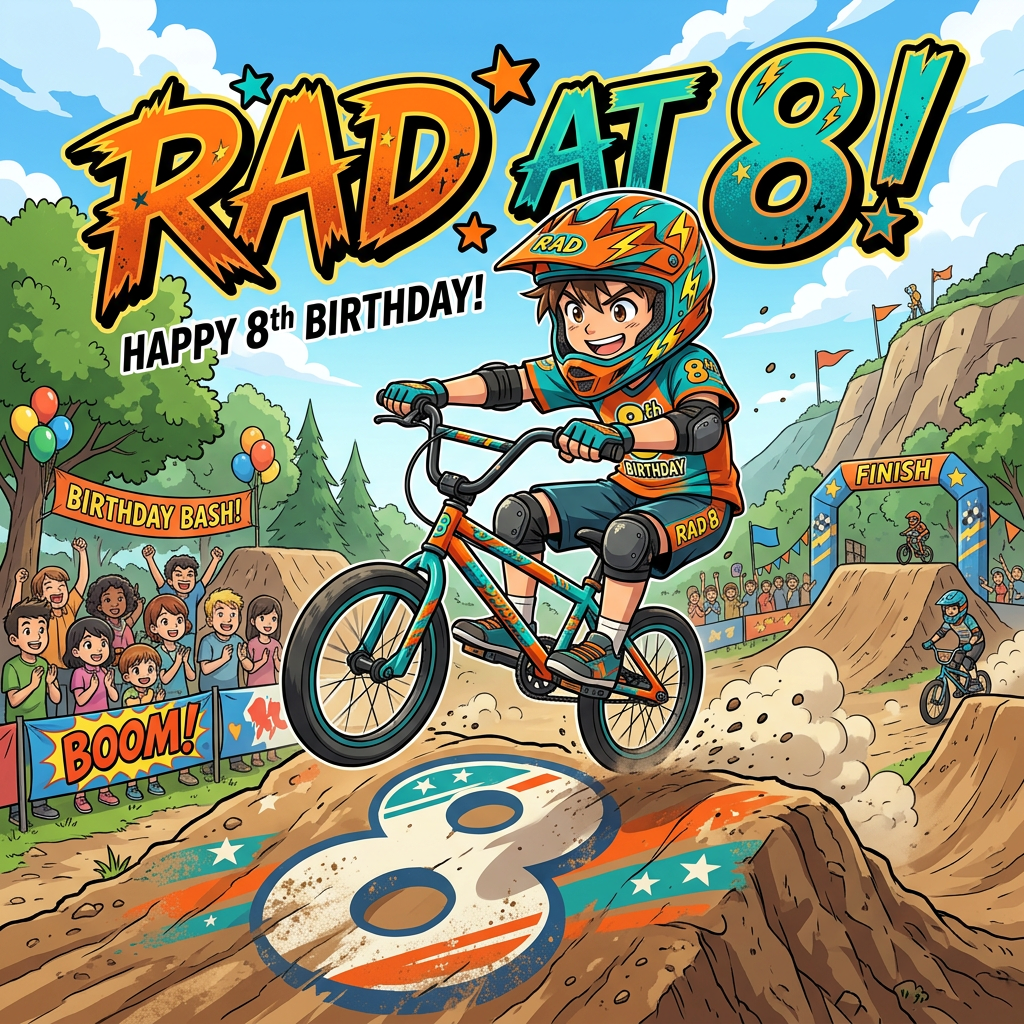 8th Birthday BMX Rider preview