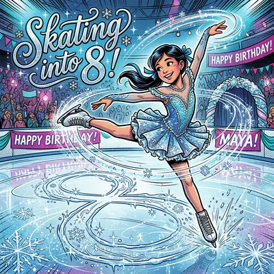 8th Birthday Figure Skater preview