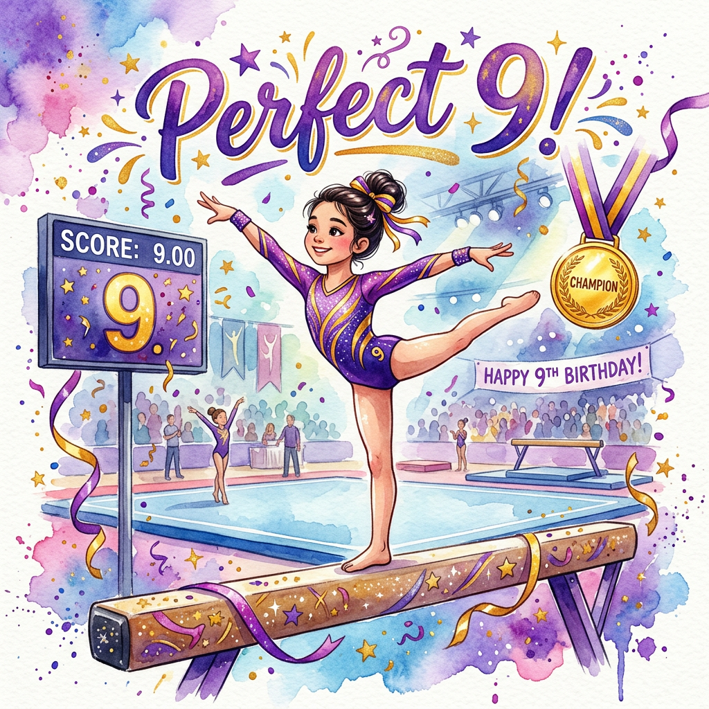 9th Birthday Gymnastics Gold preview