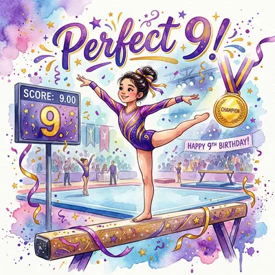 9th Birthday Gymnastics Gold preview