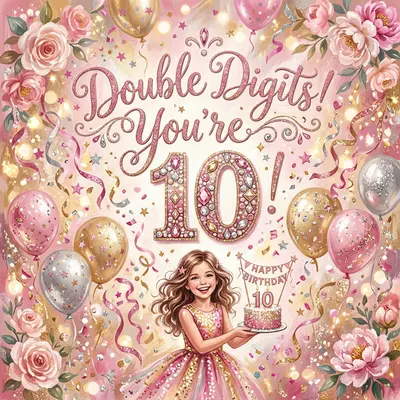 10th Birthday Double Digits Girl preview