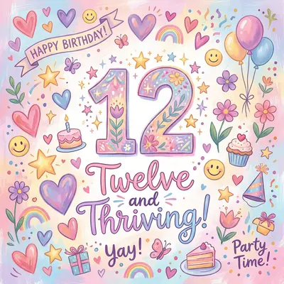 12th Birthday Trendy Tween Girl preview