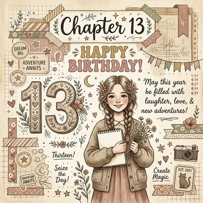 13th Birthday Aesthetic Journal preview