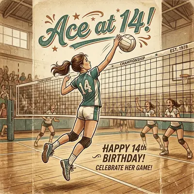14th Birthday Volleyball Ace preview