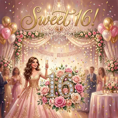 16th Birthday Sweet Sixteen Glam preview