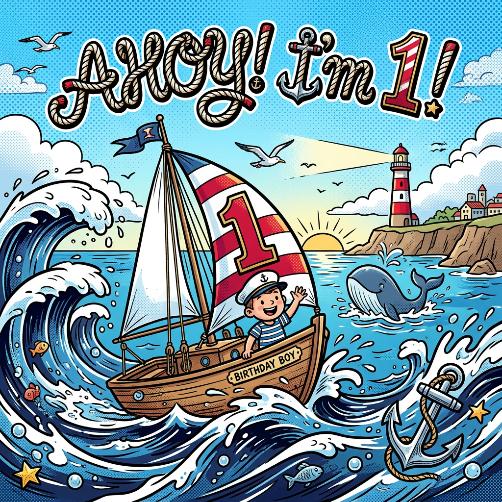 1st Birthday Nautical Boy preview