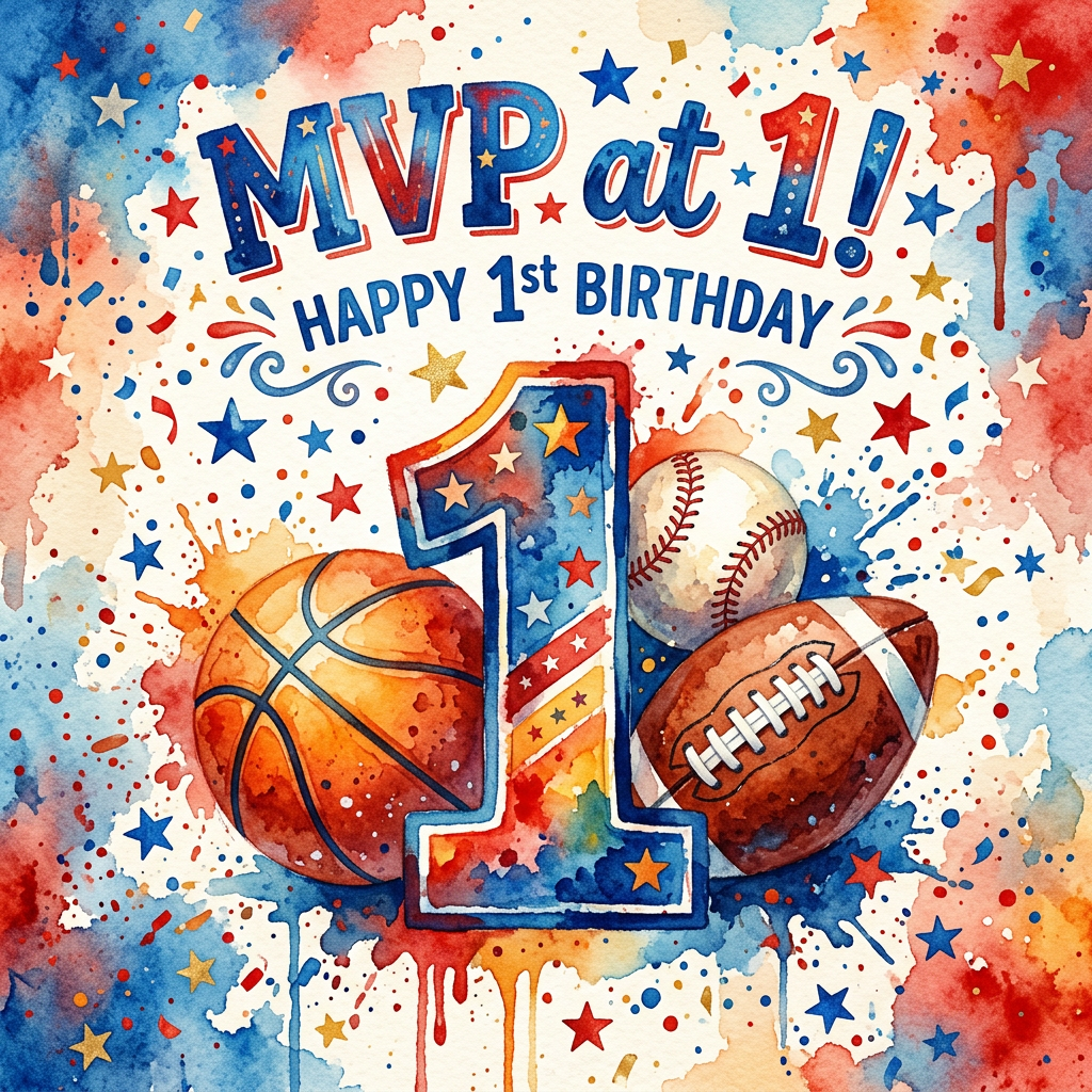 1st Birthday Sports Ball Boy preview