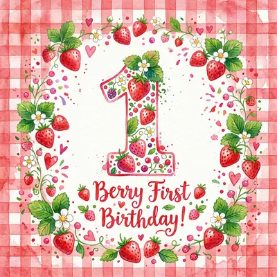 1st Birthday Strawberry Girl preview
