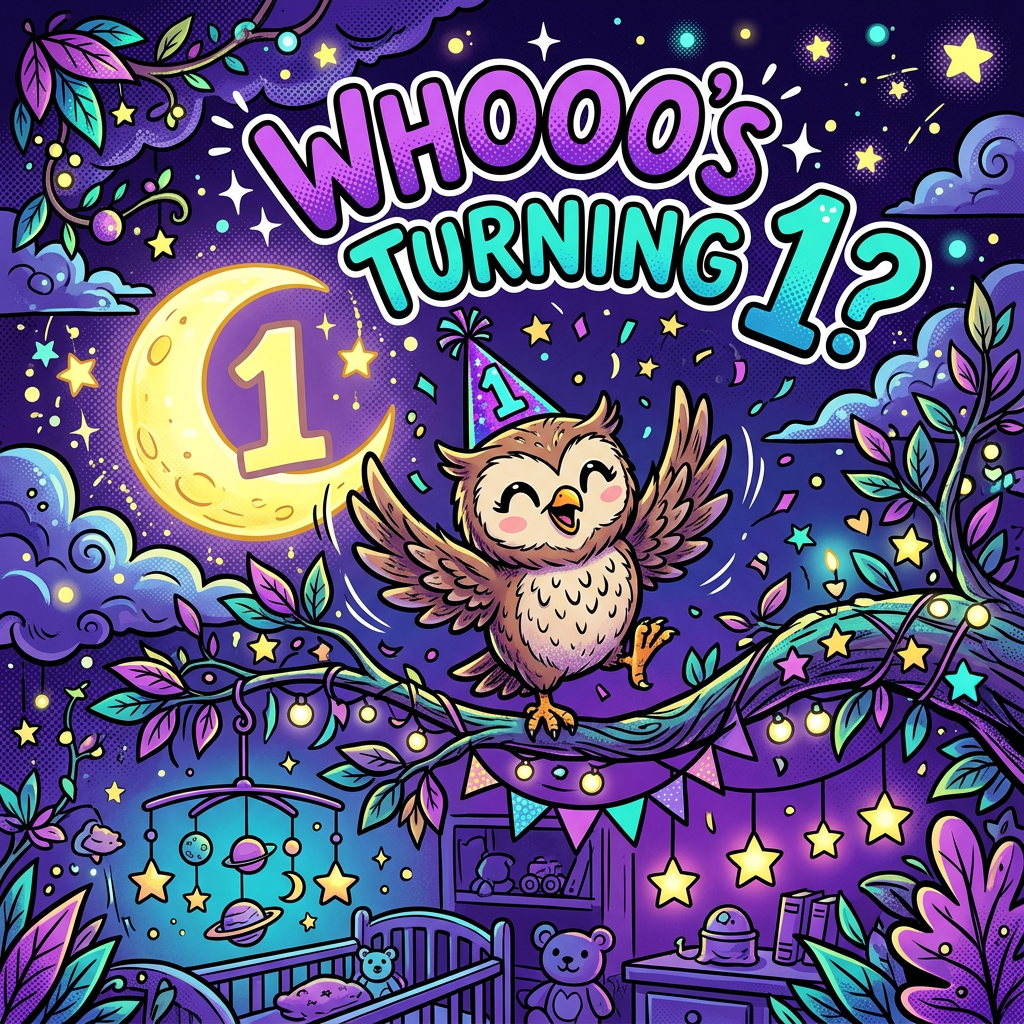 1st Birthday Owl Girl preview