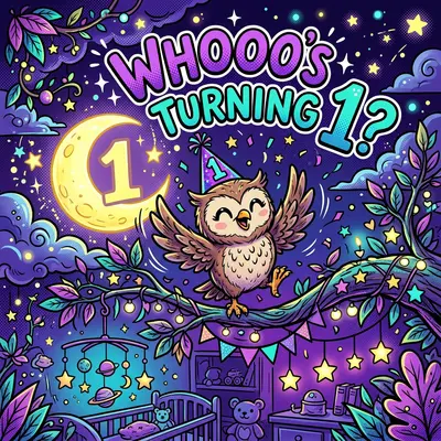 1st Birthday Owl Girl preview