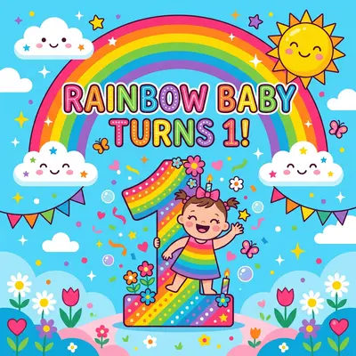 1st Birthday Rainbows Girl preview