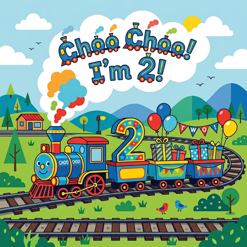 2nd Birthday Train Choo Choo preview