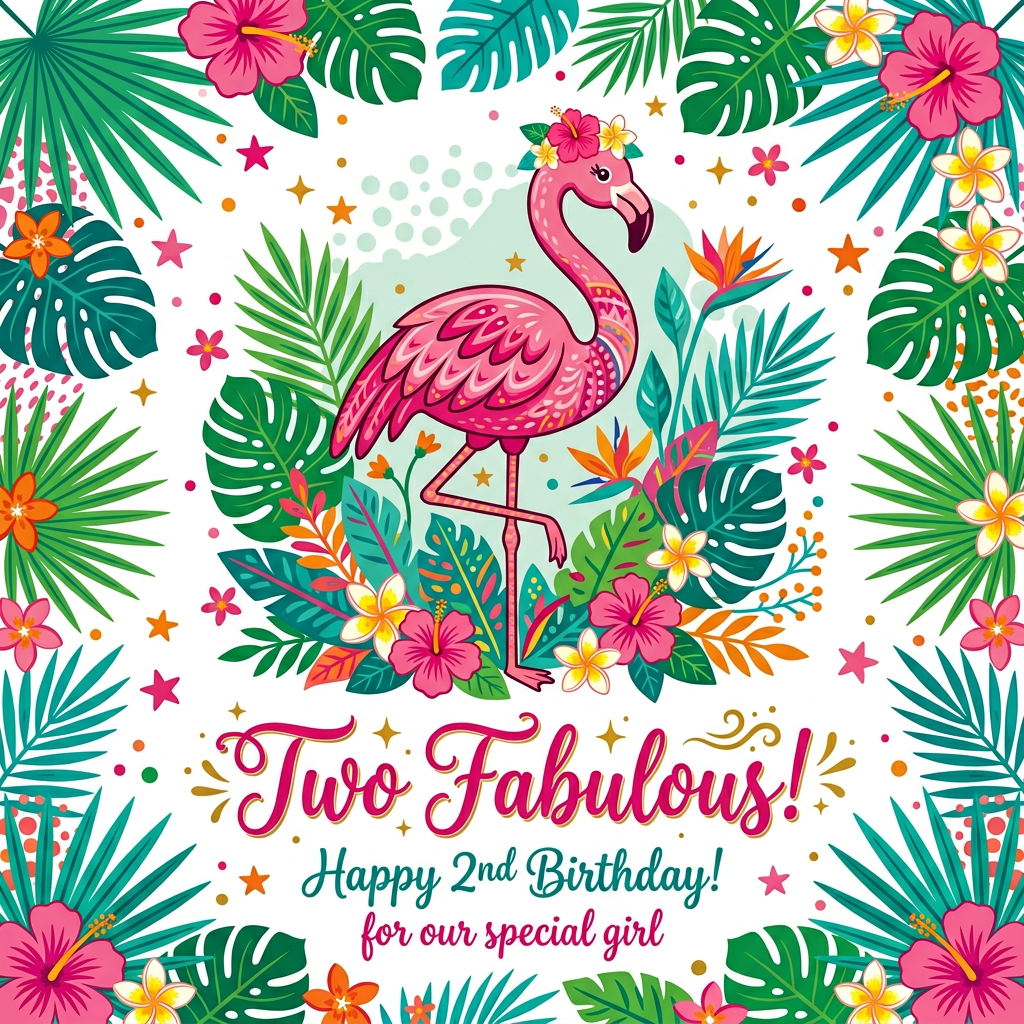 2nd Birthday Flamingo Girl preview