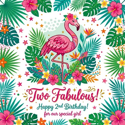 2nd Birthday Flamingo Girl preview
